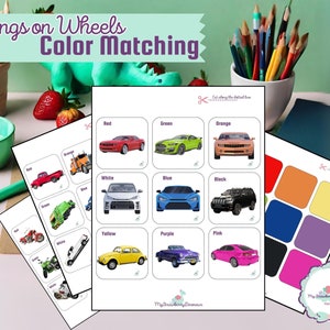 Carte per ordinare i colori Carte per abbinare i colori Montessori Attività di apprendimento per bambini Cestini mattutini