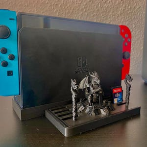 Nintendo Switch Ständer Drache – 3D Druck Dock – Kartenhalter & Display – Fantasy Design – Handmade