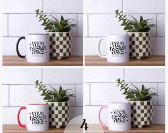 Printify Accent Mug Mockup Bundle: Retro 11oz Becher (JPEG)