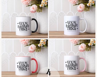 Boho Akzent Tasse Mockup: 11oz Printstifte Tasse (JPEG)