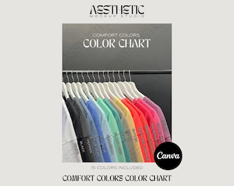 Comfort Colors 1717-kleurenkaart: bewerkbare canva-sjabloon (digitale download)