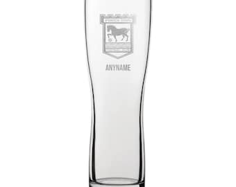 Personalised Ipswich Town Pilsner Beer Pint Glass