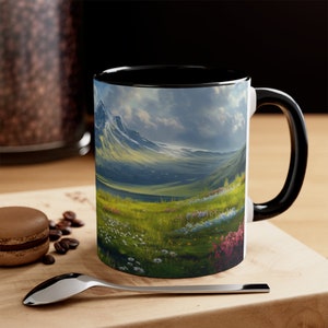 Mountain landscape, Accent Coffee Mug, 11oz zdjęcie 2