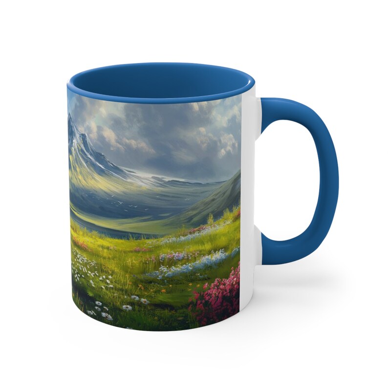 Mountain landscape, Accent Coffee Mug, 11oz zdjęcie 8