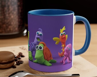 Sea creatures, Accent Coffee Mug, 11oz