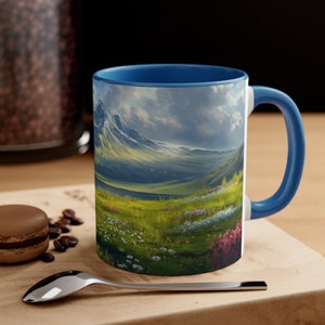 Mountain landscape, Accent Coffee Mug, 11oz zdjęcie 1