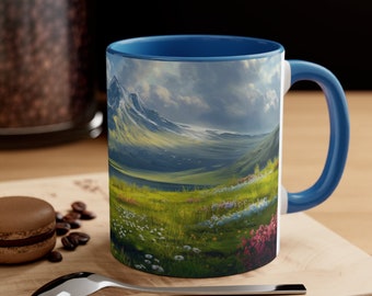 Mountain landscape, Accent Coffee Mug, 11oz