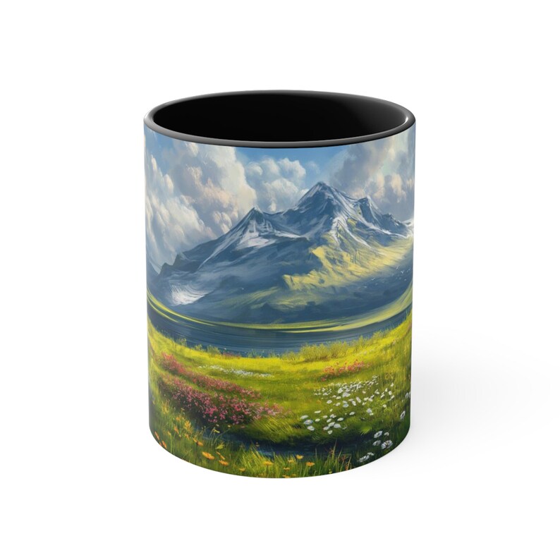 Mountain landscape, Accent Coffee Mug, 11oz zdjęcie 9