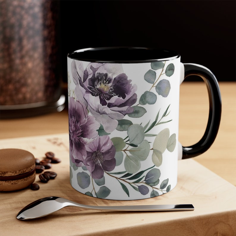 Floral, Accent Coffee Mug, 11oz zdjęcie 2