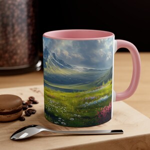 Mountain landscape, Accent Coffee Mug, 11oz zdjęcie 4