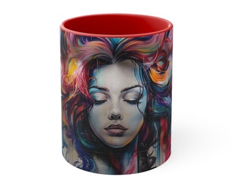 Artsy girl, Accent Coffee Mug, 11oz