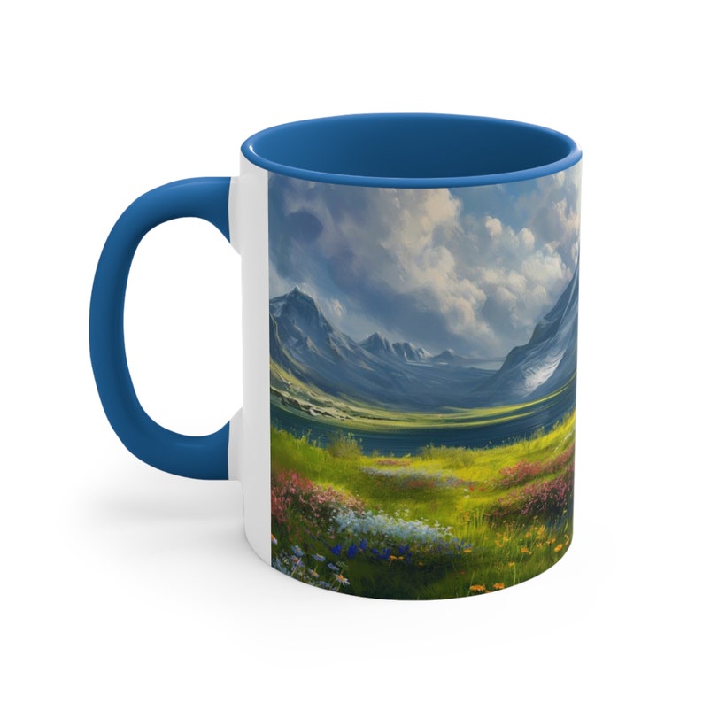 Mountain landscape, Accent Coffee Mug, 11oz zdjęcie 7