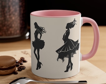 Model silhouettes Accent Coffee Mug, 11oz