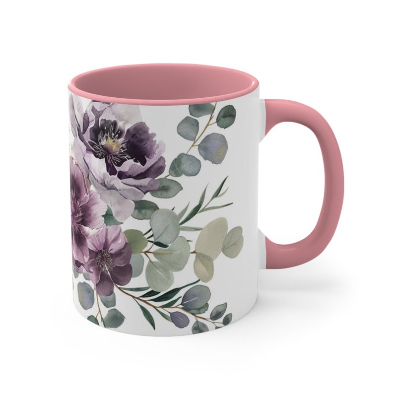 Floral, Accent Coffee Mug, 11oz zdjęcie 8