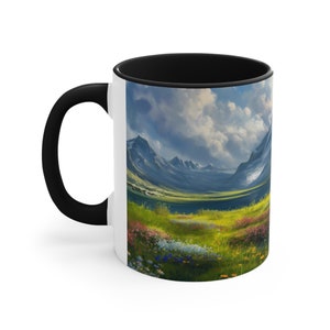 Mountain landscape, Accent Coffee Mug, 11oz zdjęcie 10