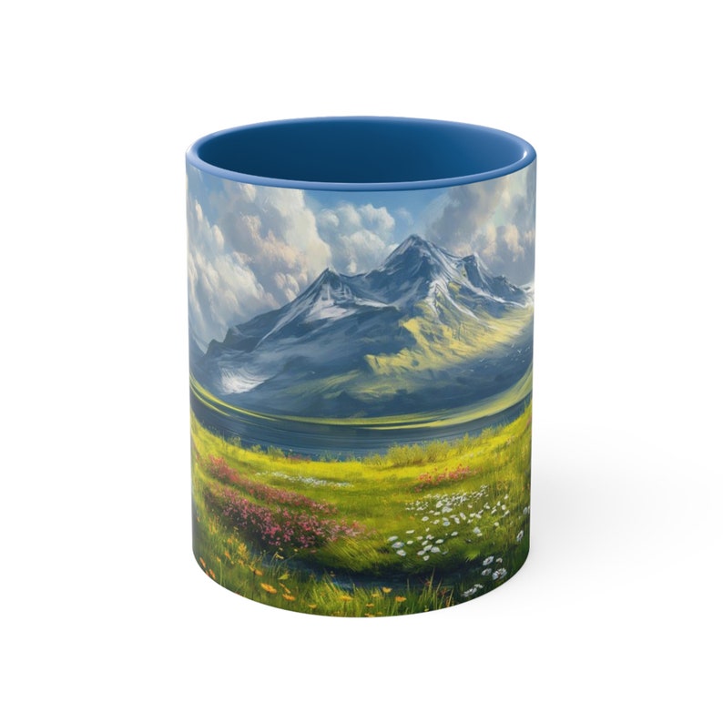 Mountain landscape, Accent Coffee Mug, 11oz zdjęcie 6