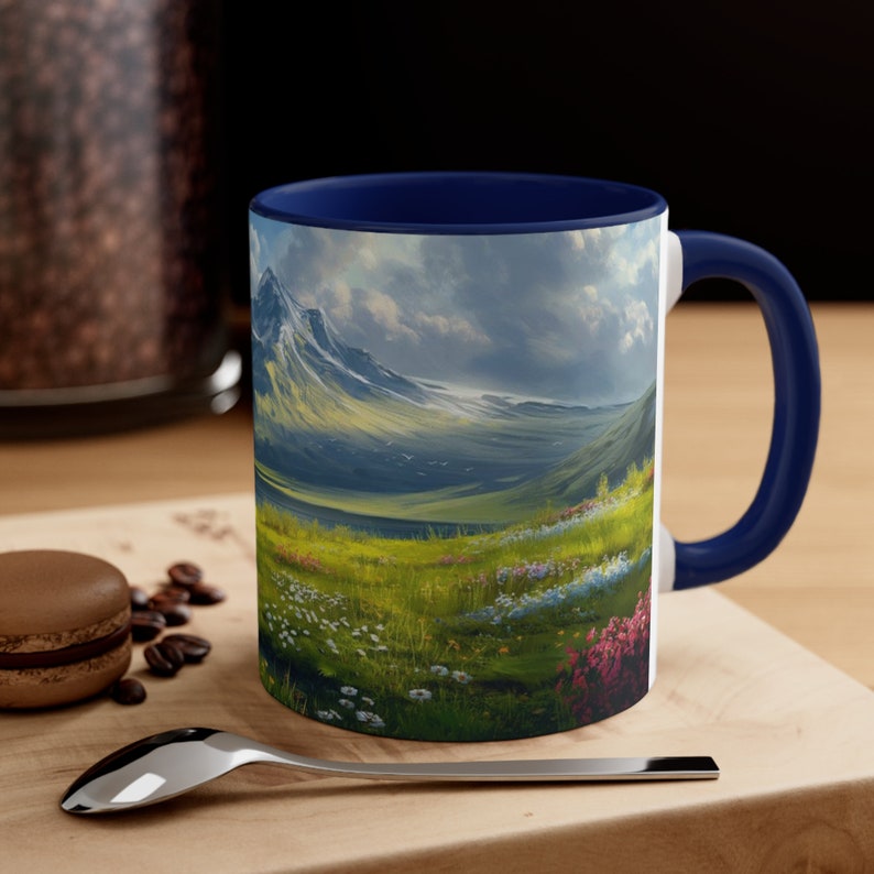 Mountain landscape, Accent Coffee Mug, 11oz zdjęcie 3