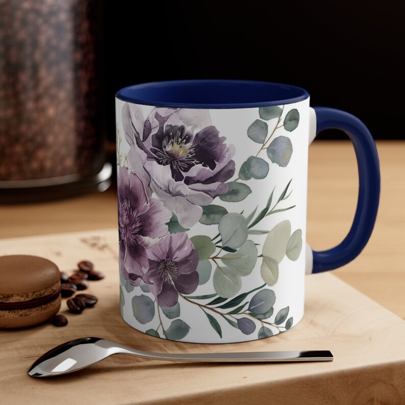 Floral, Accent Coffee Mug, 11oz zdjęcie 4