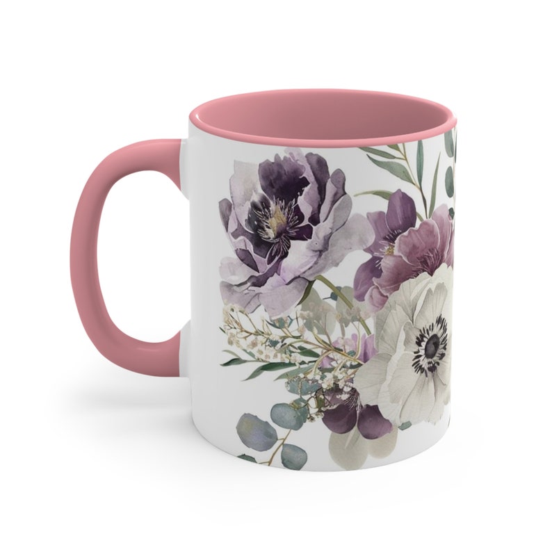 Floral, Accent Coffee Mug, 11oz zdjęcie 7