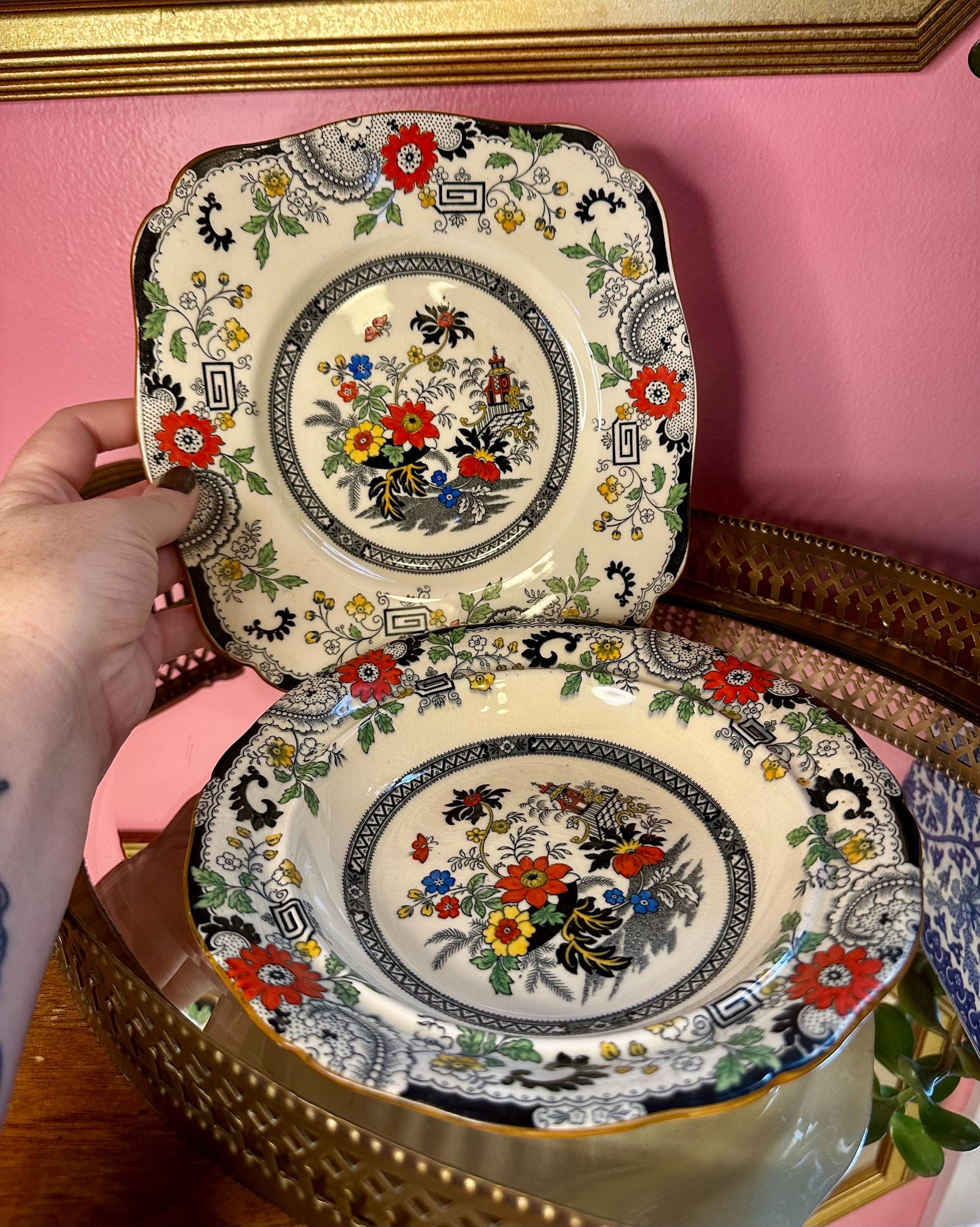 【COALPORT】アンティーク　プレート✖️2枚　Ａ Coalport Canton - Etsy