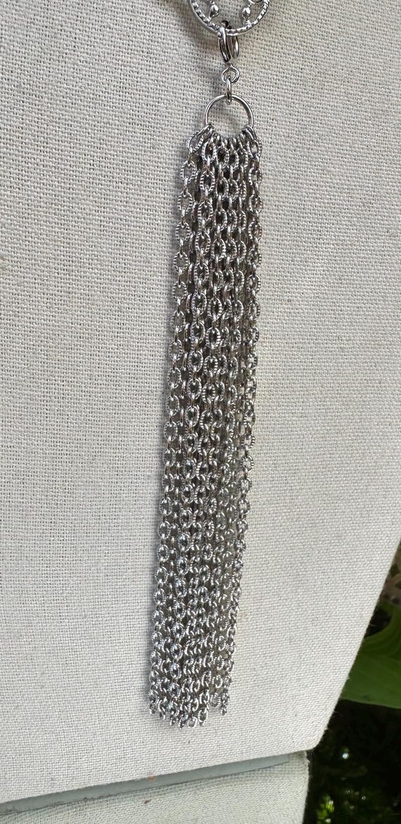 1960's Silver Spring Scrollwork Dramatic Tassel B… - image 3