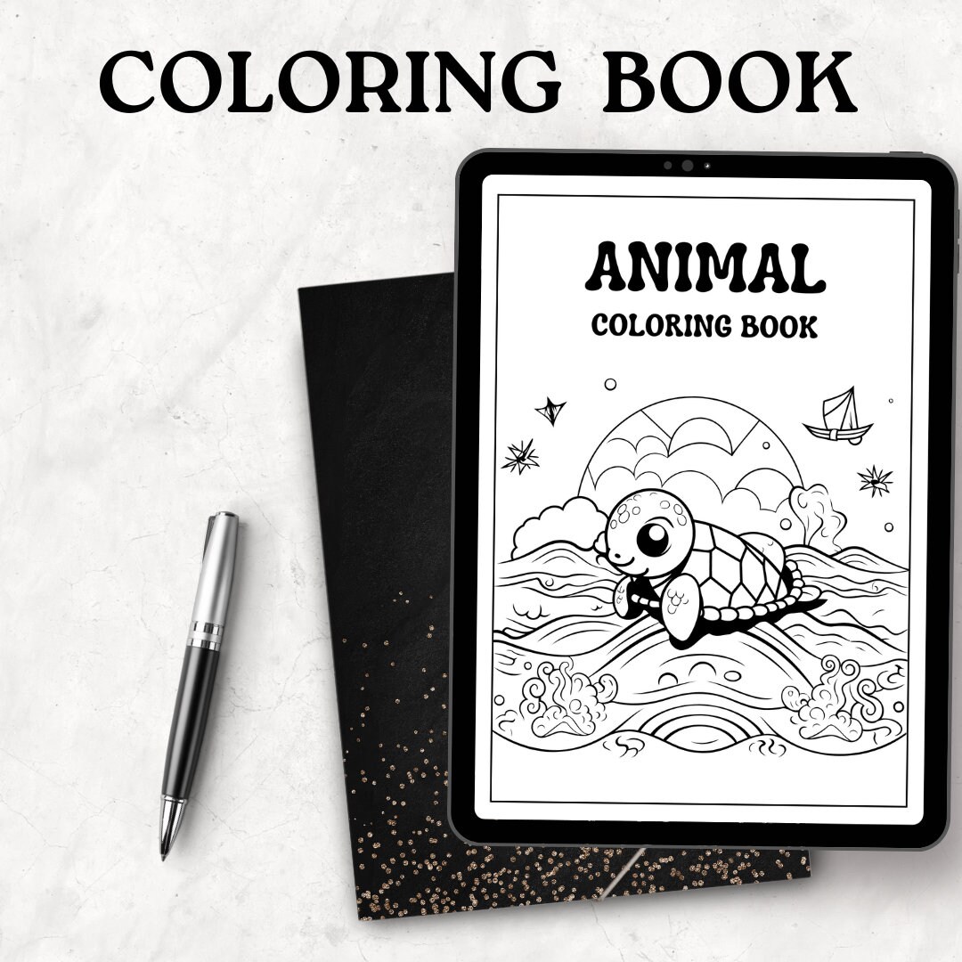 Animal Colouring Book,animal Colourbook,cute Coloring Book,kids ...