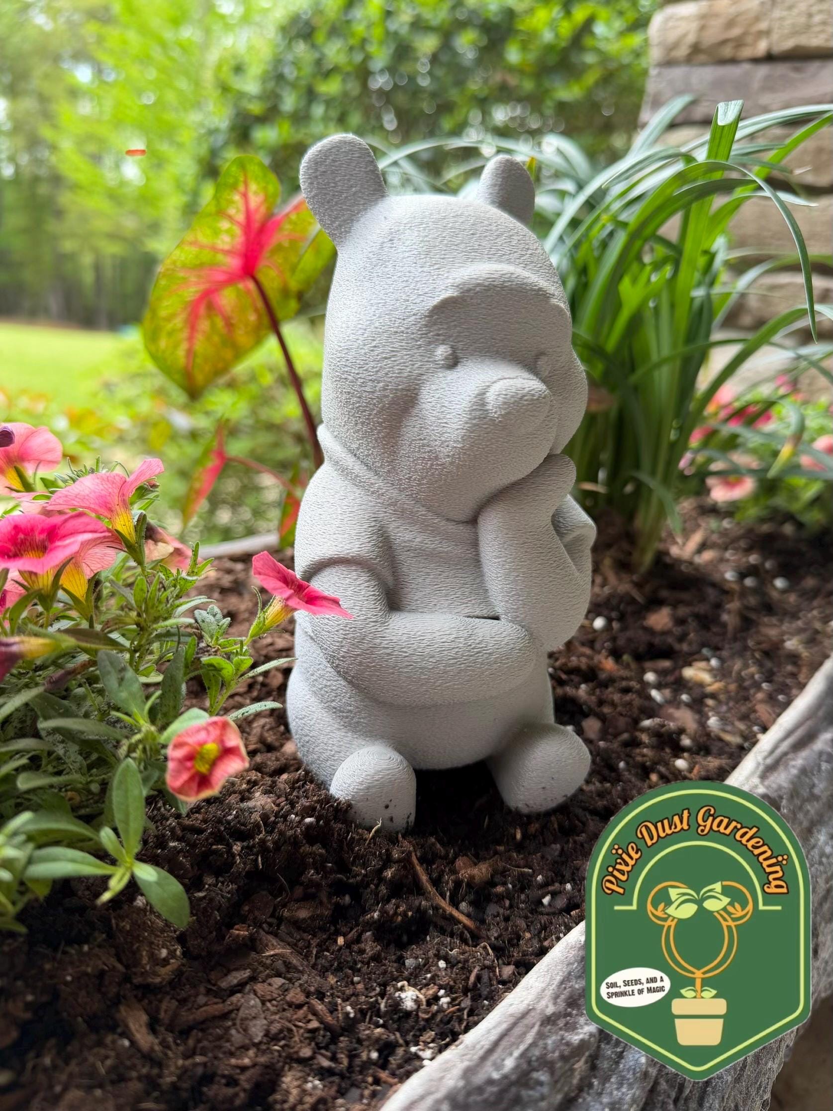 Winnie the Pooh Garden Statue Decor Flower Magic Characters Disney
