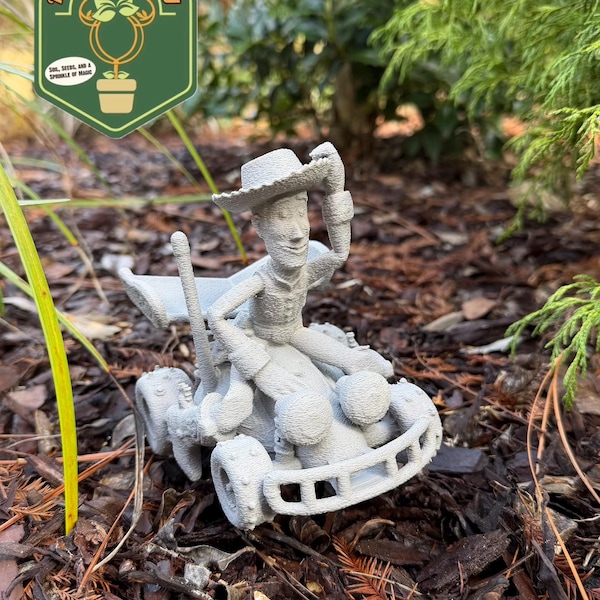 Woody RC car Garden Statue Decor Flower Magic Characters Disney Epcot festival floral gift Modern outdoor Yard Ornament stake Toy Story