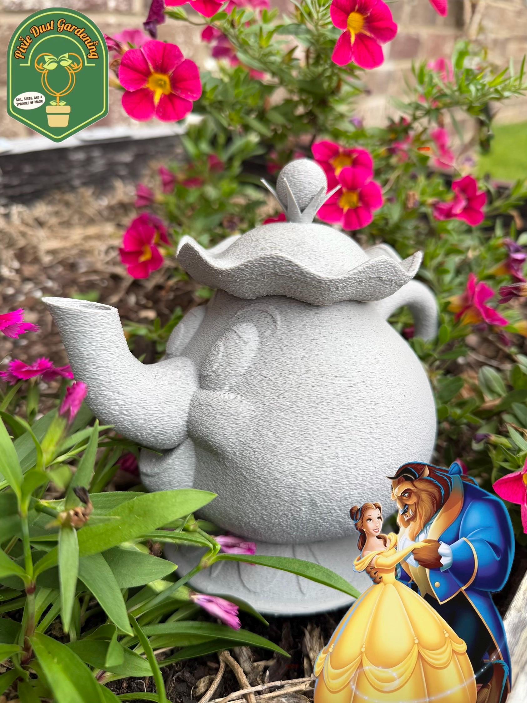 Mrs Potts Garden Statue - Decor Flower Beauty and the Beast Disney