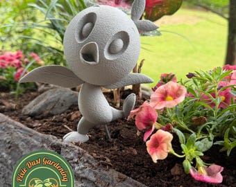 Disney Orange Bird Garden Statue - Decor Flower Epcot festival Vintage Florida floral gift Modern outdoor Yard Ornament stake Tiki
