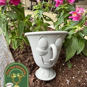 Chip Garden Statue Decor Flower Beauty and the Beast planter Disney Epcot festival pot floral gift outdoor Yard Ornament stake modern