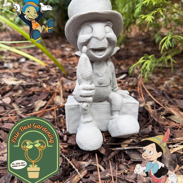 Jiminy Cricket Garden Statue - Decor Flower Disney gift outdoor home pinocchio
