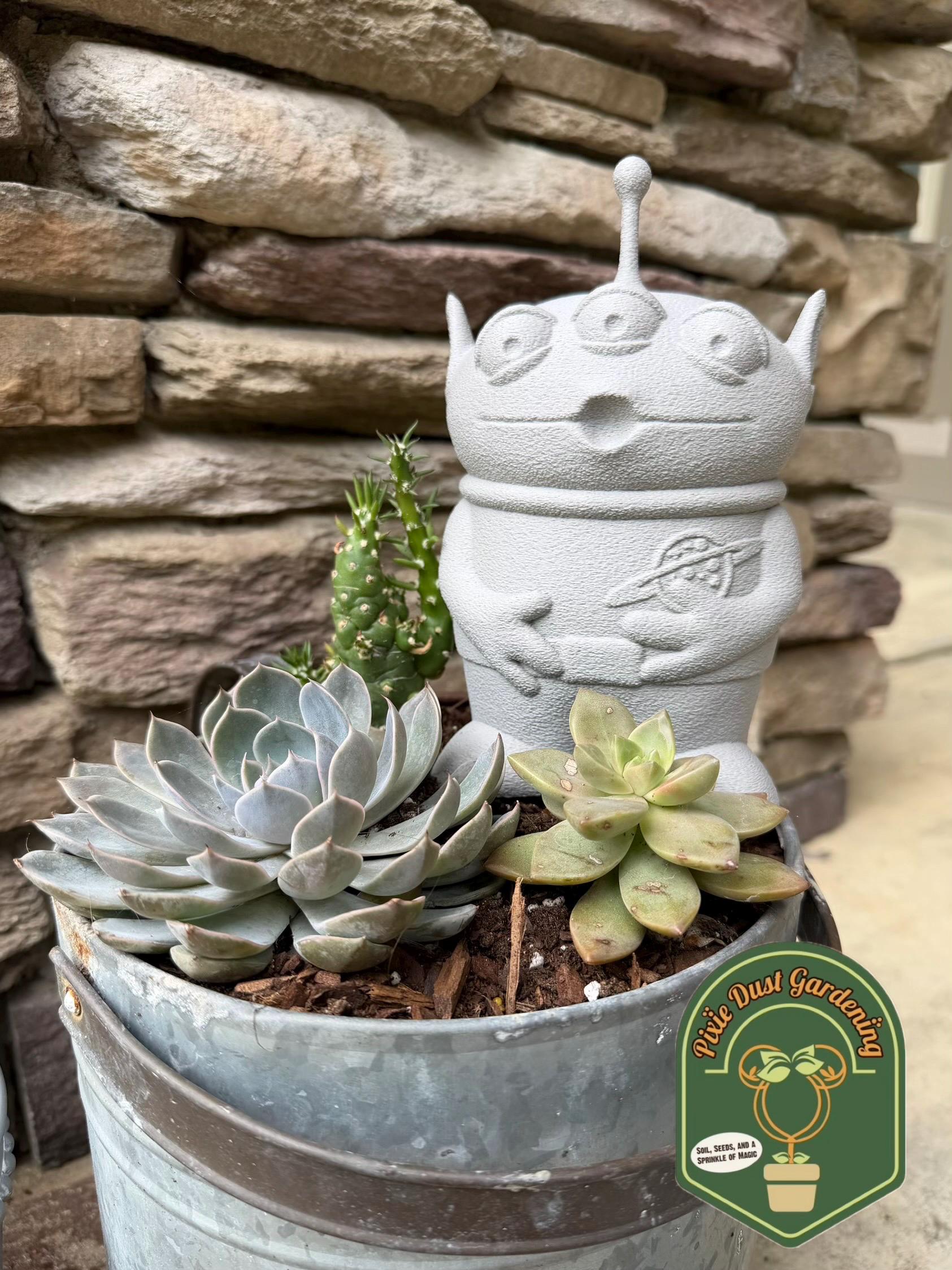 日*4様 Toy Story Alienトイ・ストーリー エイリアン サンゴ陶器 Pixar Toy Story Green Alien Garden Statue - Flower Decoration