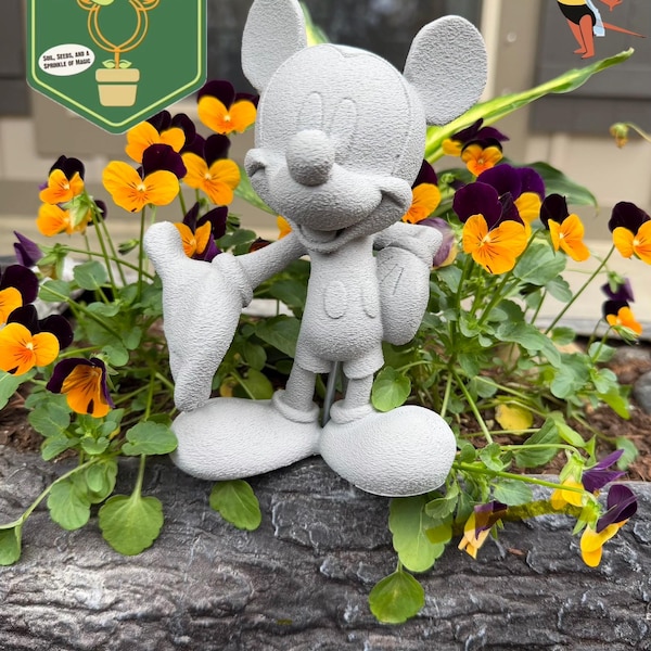 Mickey Mouse Garden Statue - Decor Flower Disney gift epcot festival home outdoor Yard Ornament house classic