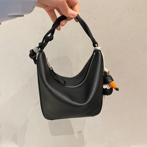 Kleine Leder Hobo Bag, Damen Leder Umhängetasche, Cross Body Bag, Elegante Unterarmtasche