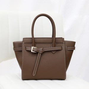 Sacs à main en cuir pour femme, Sac minimaliste en cuir avec poignée supérieure, Sac à bandoulière élégant