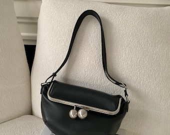 Soft Leather Shoulder Bag, Genuine Leather Shoulder Bag, Crossbody Bag, Elegant Shoulder Bag