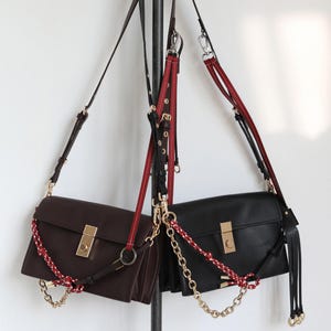 Leather Shoulder Bag, Soft Leather Underarm Shoulder Bag, Small Leather Shoulder Bag, Elegant Crossbody Bag