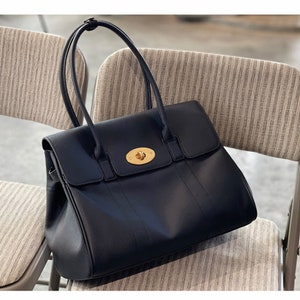 Einkaufstasche, Leder Umhängetasche, britischer Stil Lederhandtasche, große Einkaufstasche, Damen Unterarmtasche