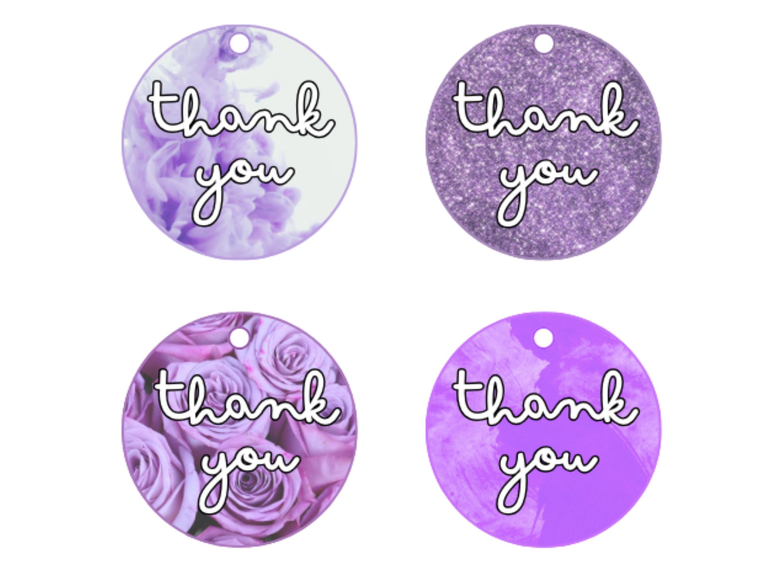 Thank You - Purple Gift Tags, Printable Gift Tags, Thank You Gift - Etsy