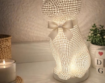Dog LED Lamp 28 cm | USB Night Light for Dogs | Table Lamp | Gift Idea for Dog Lovers