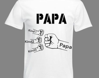 Papa child t-shirt 1-5 kids personalized gift