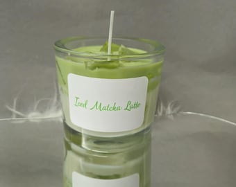 Iced Matcha Latte Candle Handmade