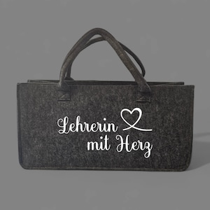 Filztasche „Lehrerin mit Herz“ – Stilvolle & Liebevolle Geschenkidee