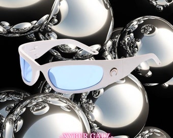 Ravers-Sonnenbrille, Y2K-Sonnenbrille, Baddie-Sonnenbrille