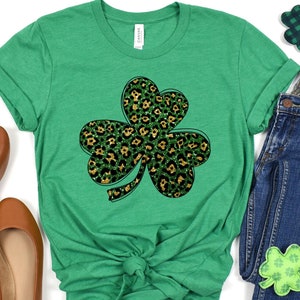 Cute St Patricks Four Leaf Clover Shirt,Watercolor St Patrick Tshirt, St Patricks Day,Shamrock Sweatshirt,Gift For St Patricks