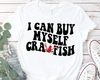 I Can Buy Myself Crawfish Shirt, Crawfish Season, Love Crawfish Tee, Crawfish T Shirt, Crawfish Shirt for Women, Cajun Boil Tee, Peace Love