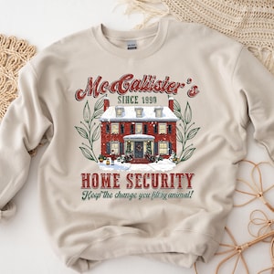 McCallister Home Security Sweatshirt, Christmas Movie Sweater, Funny Christmas Sweatshirt, McCallister Shirt, Christmas Gift, Xmas Movie