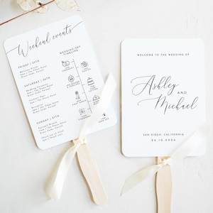 Wedding Fan Program Template Wedding Timeline Program Instant Download Printable Wedding Ceremony Programs Modern Wedding Program Fans