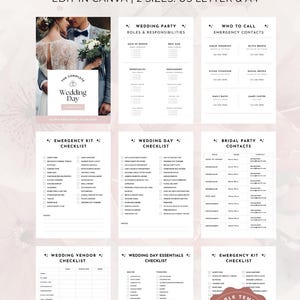 Wedding Planning Guide Wedding Checklist Printable Wedding Day Checklist Printable Wedding Timeline Template Wedding Vendor Contact List Bridal Checklist Template Wedding Coordinator Tool Gift for Bride Wedding Planning Gift
